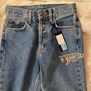 NWT CARMAR DENIM RHINESTONE JEANS